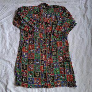 Feiyoung 100% silk gorgeous royal patterned robe